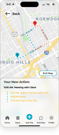 RouteSync Map · Delayed screen