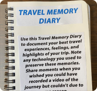 Travel Memory Diary card